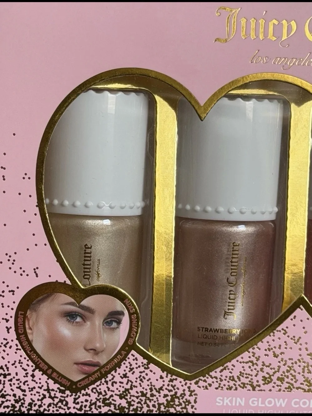 Juicy Couture Skin Glow Collection Liquid Highlighter & Blush Makeup Set NIB